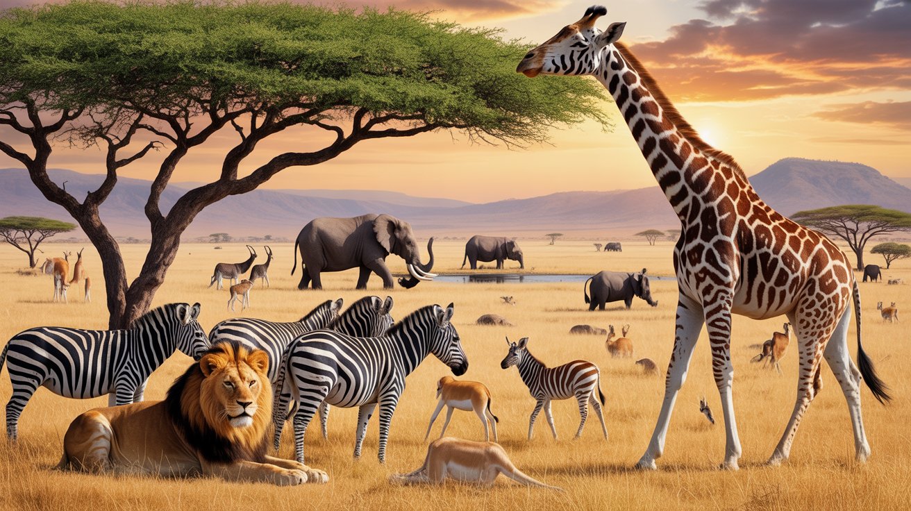 What animals can you see on an East Africa safari?